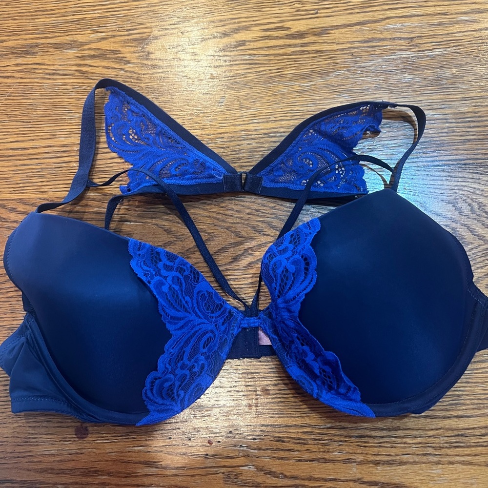 Adore Me Sapphire Blue Lace Bra